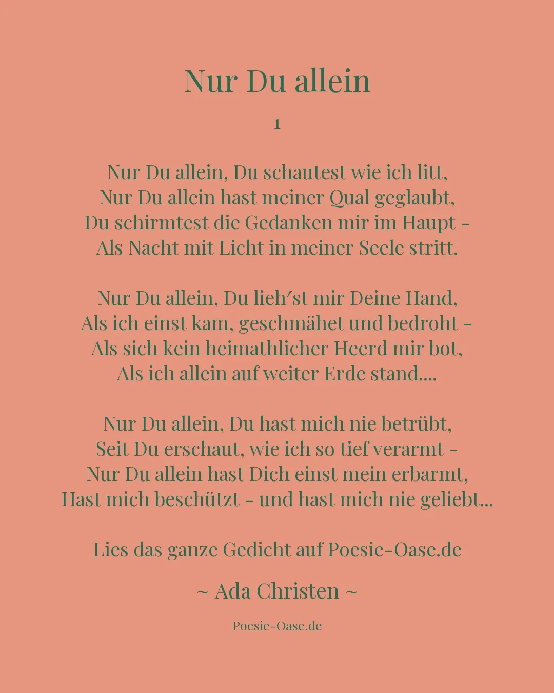 Illustration zu Nur Du allein