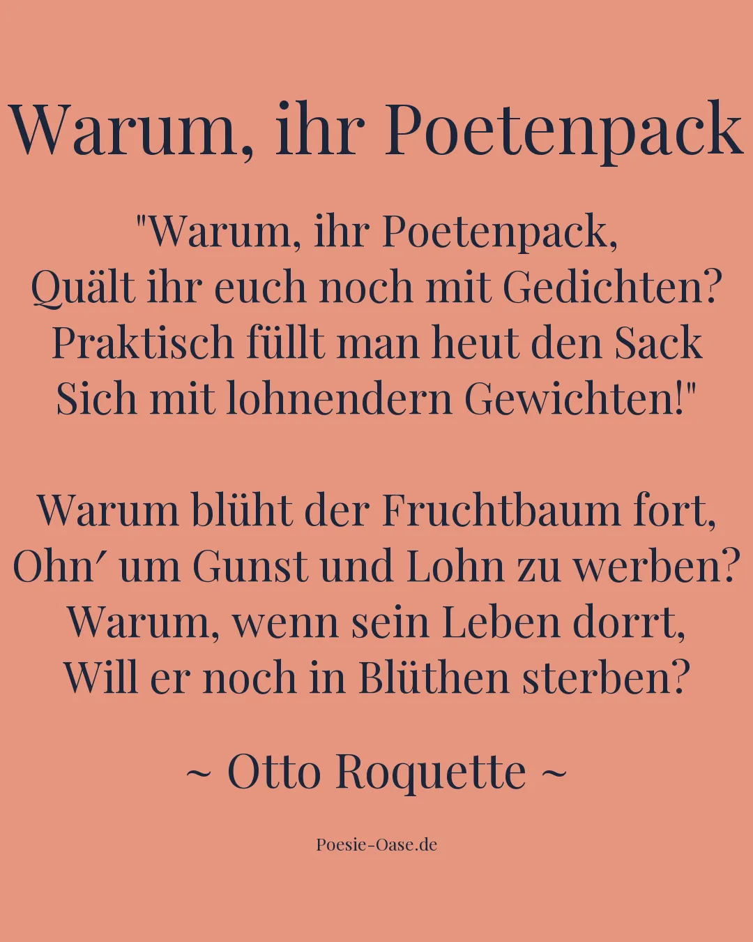 Illustration zu Warum, ihr Poetenpack