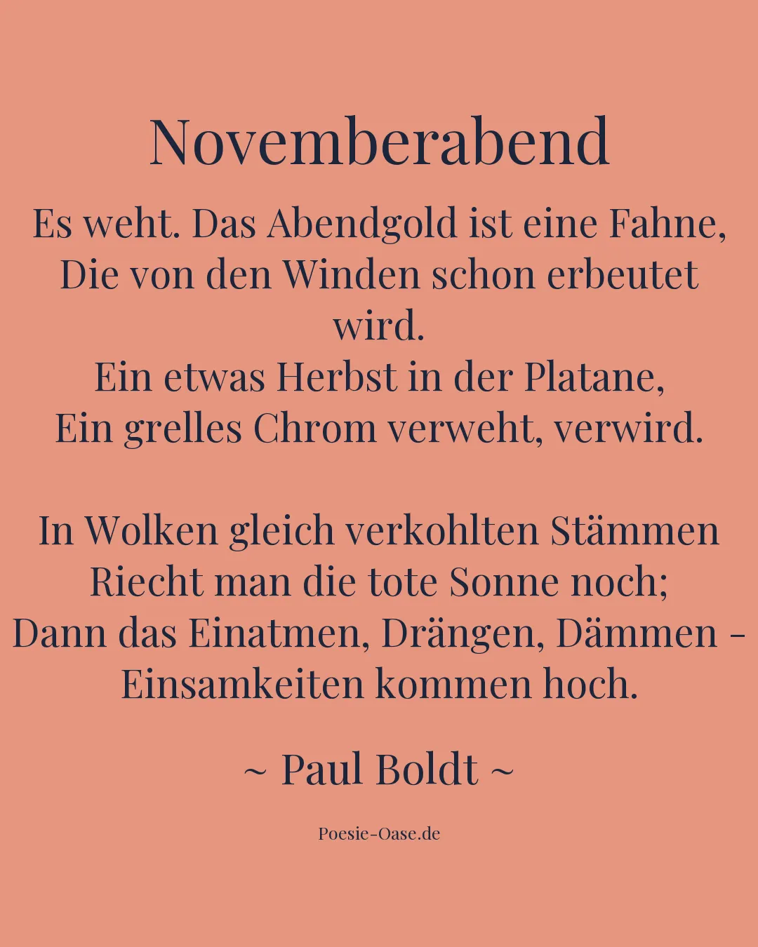 Illustration zu Novemberabend