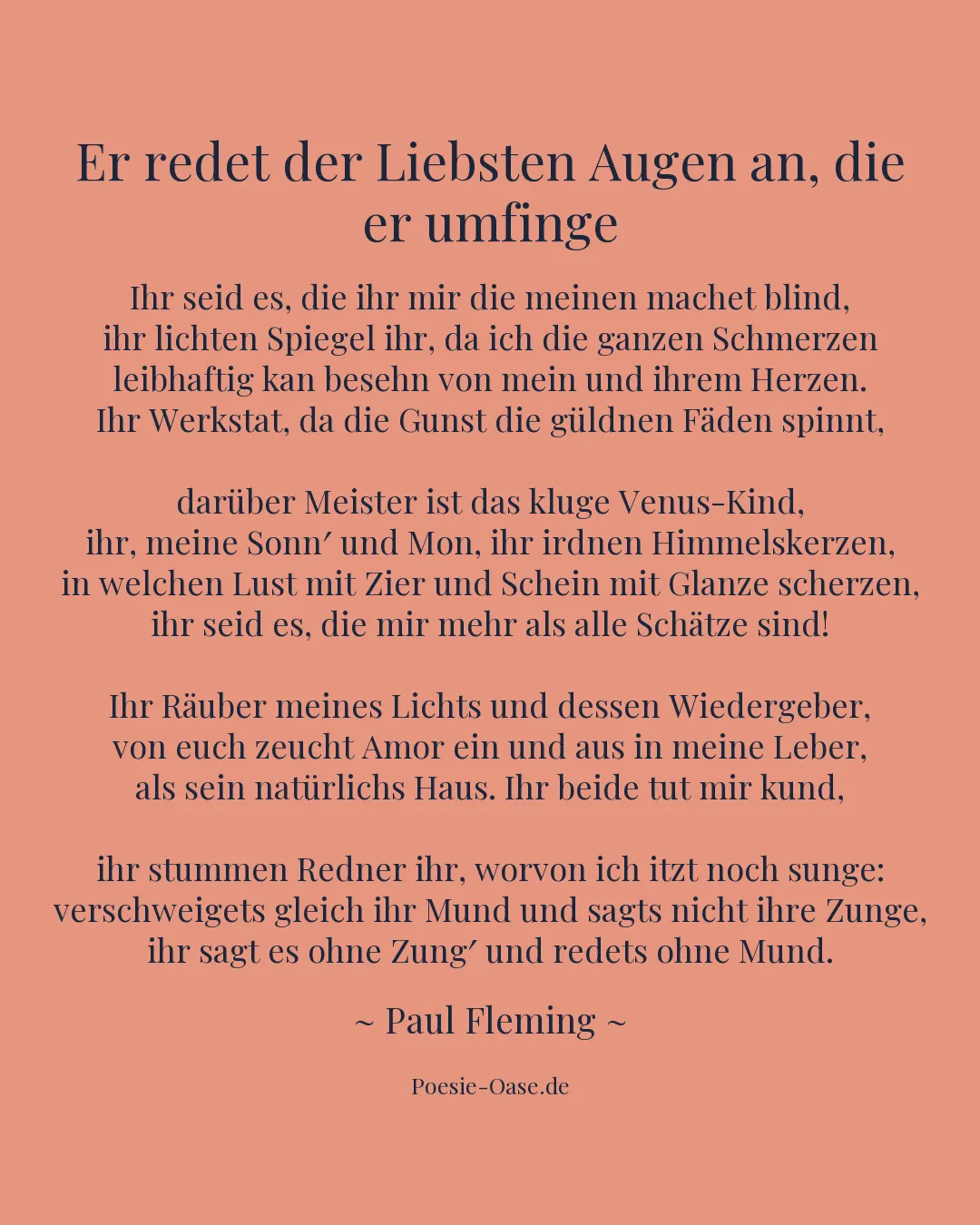 Illustration zu Er redet der Liebsten Augen an, die er umfinge