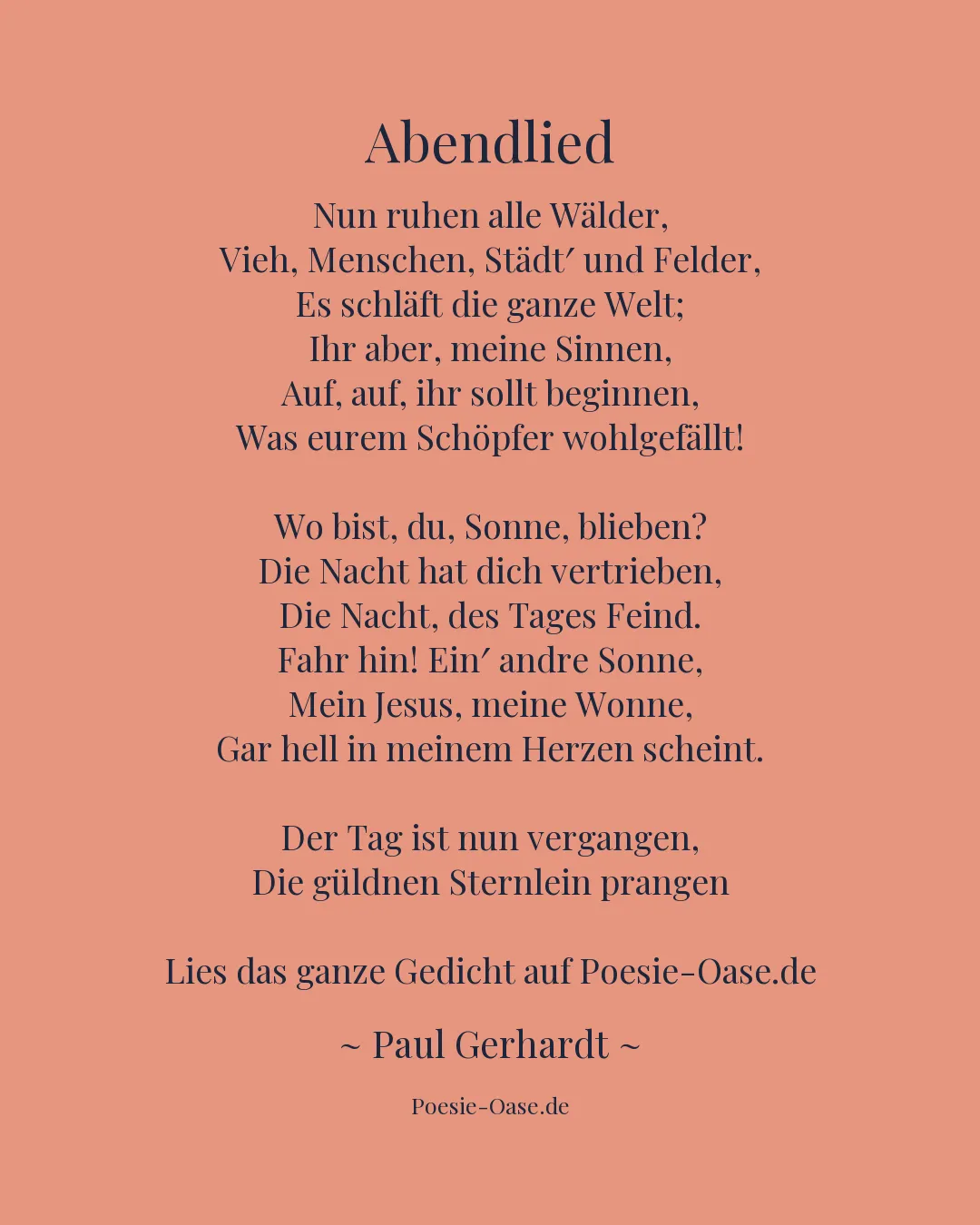 Illustration zu Abendlied