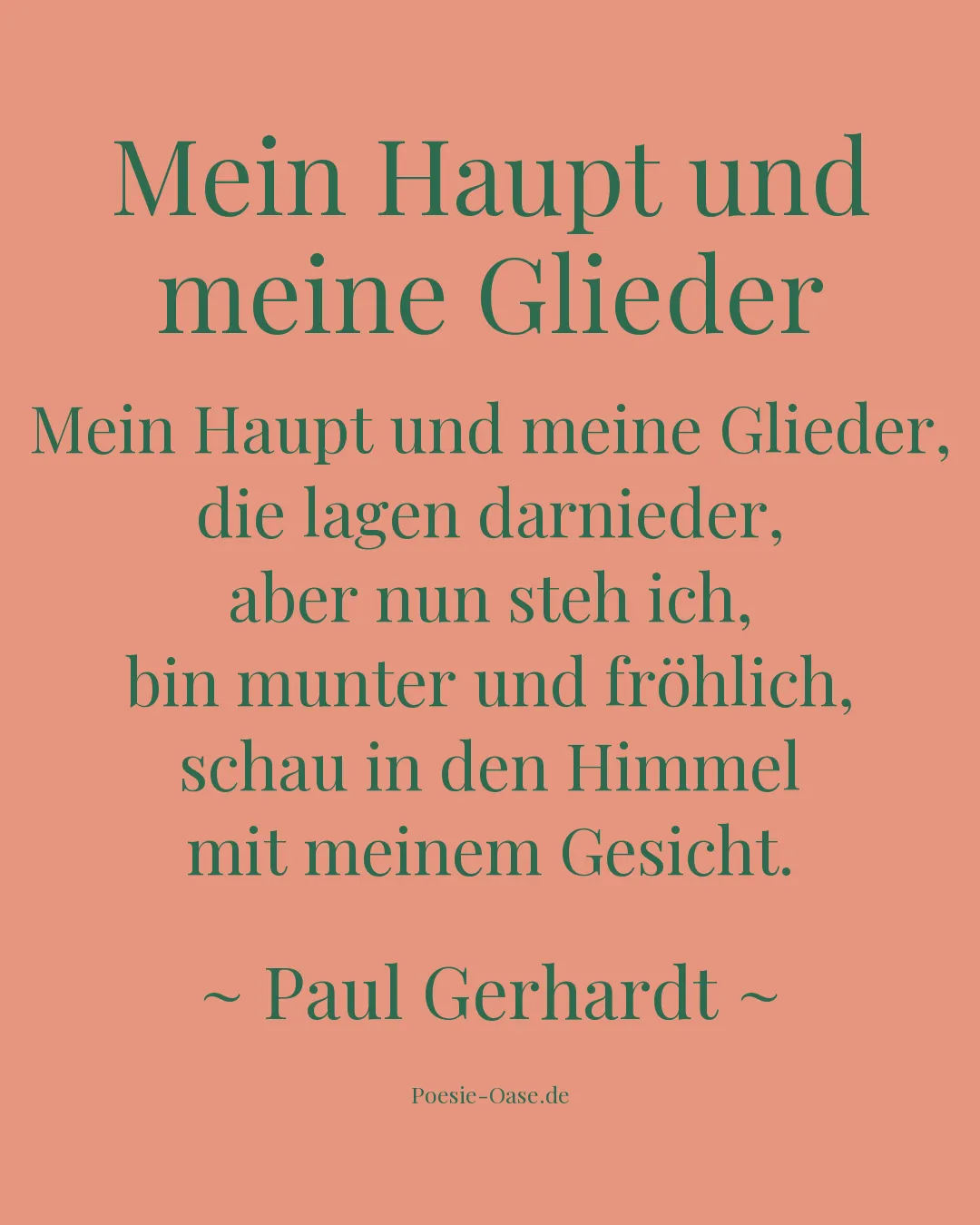 Illustration zu Mein Haupt und meine Glieder