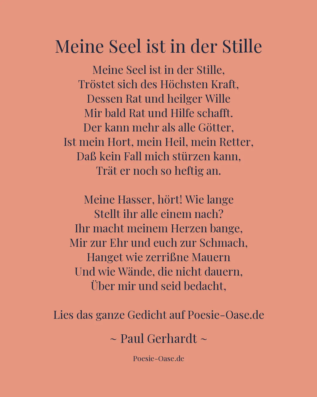 Illustration zu Meine Seel ist in der Stille