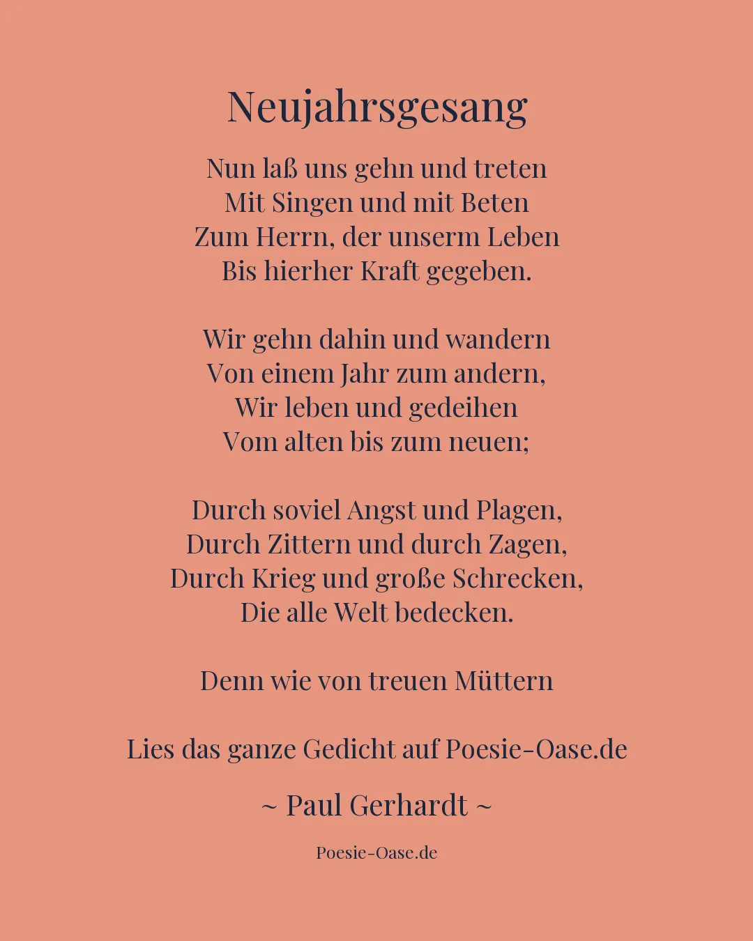 Illustration zu Neujahrsgesang