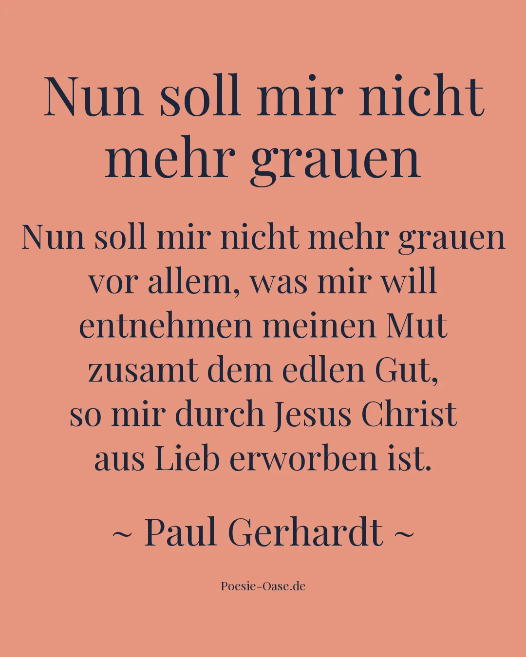 Illustration zu Nun soll mir nicht mehr grauen