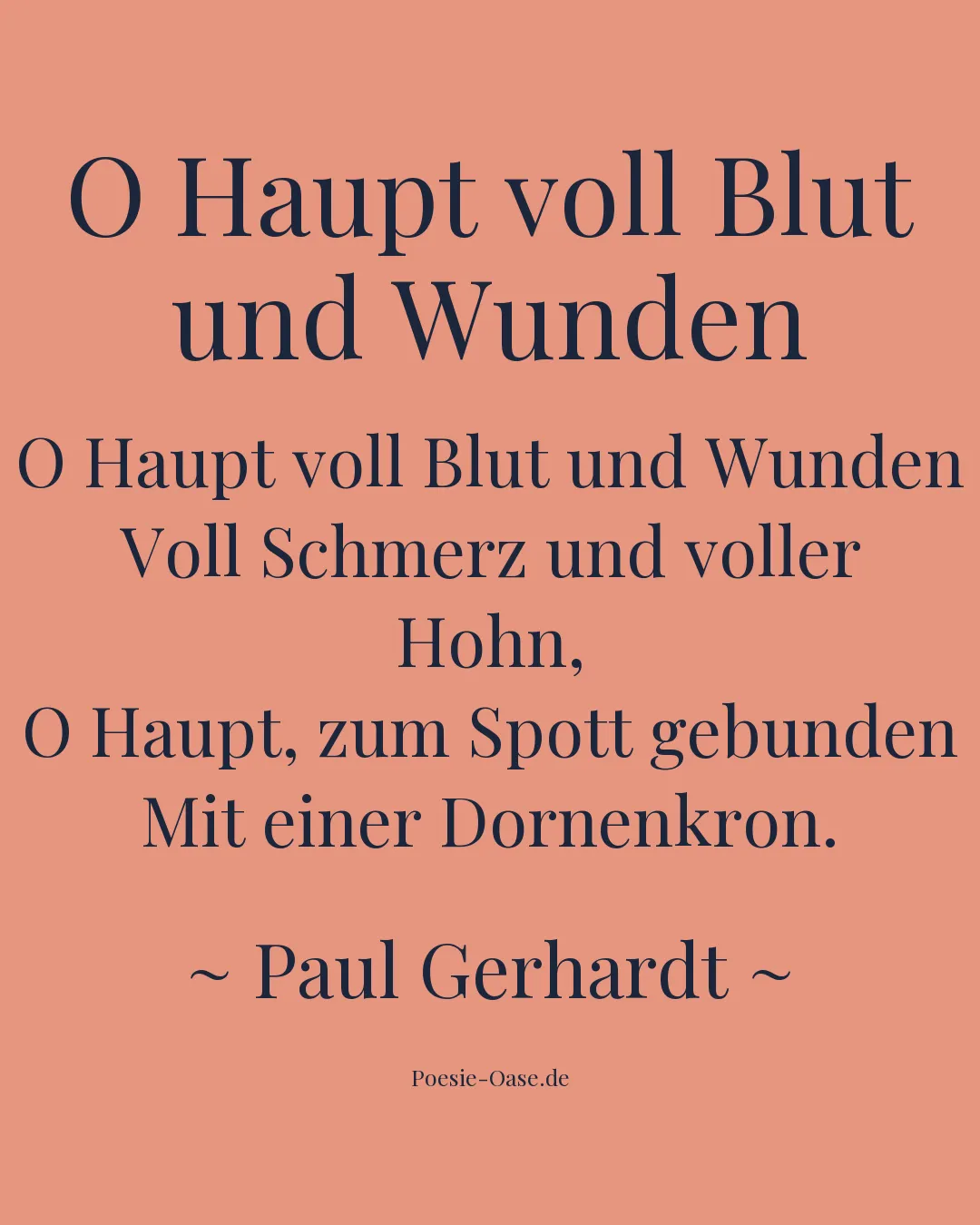 Illustration zu O Haupt voll Blut und Wunden