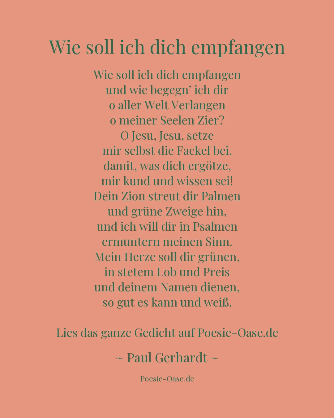 Illustration zu Wie soll ich dich empfangen