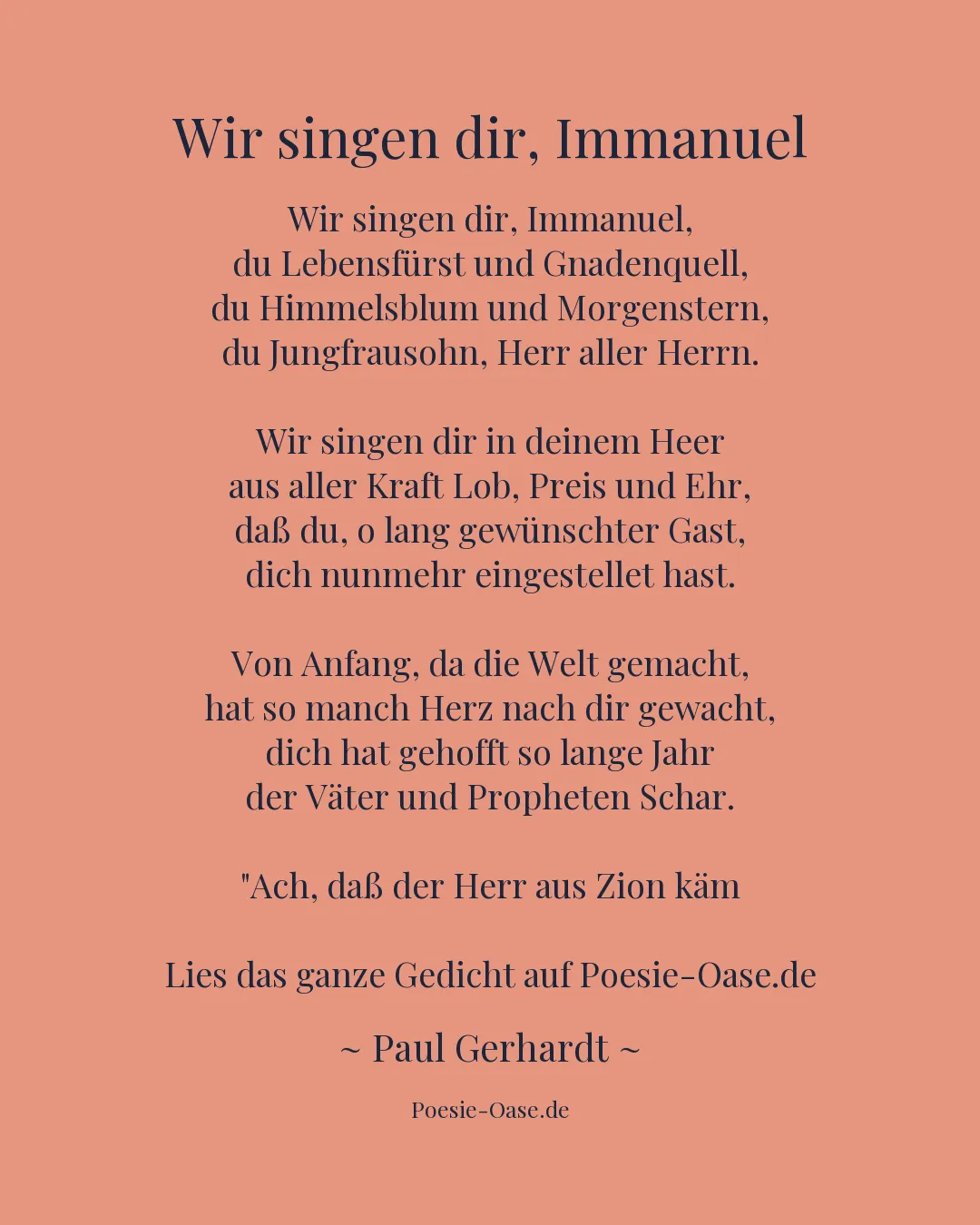 Illustration zu Wir singen dir, Immanuel