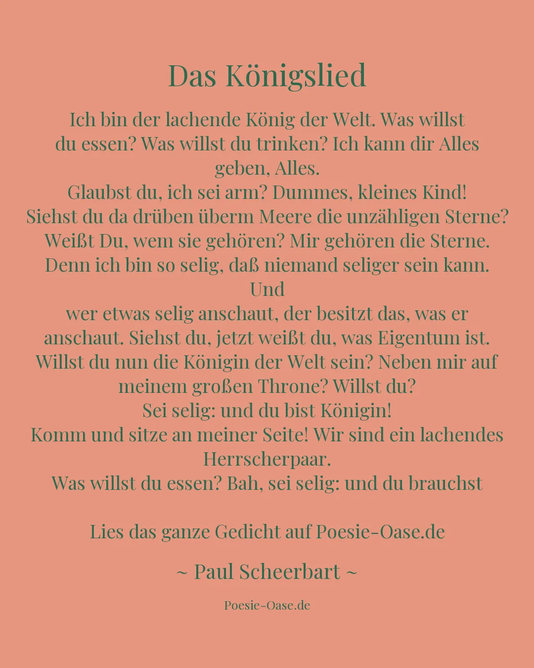 Illustration zu Das Königslied