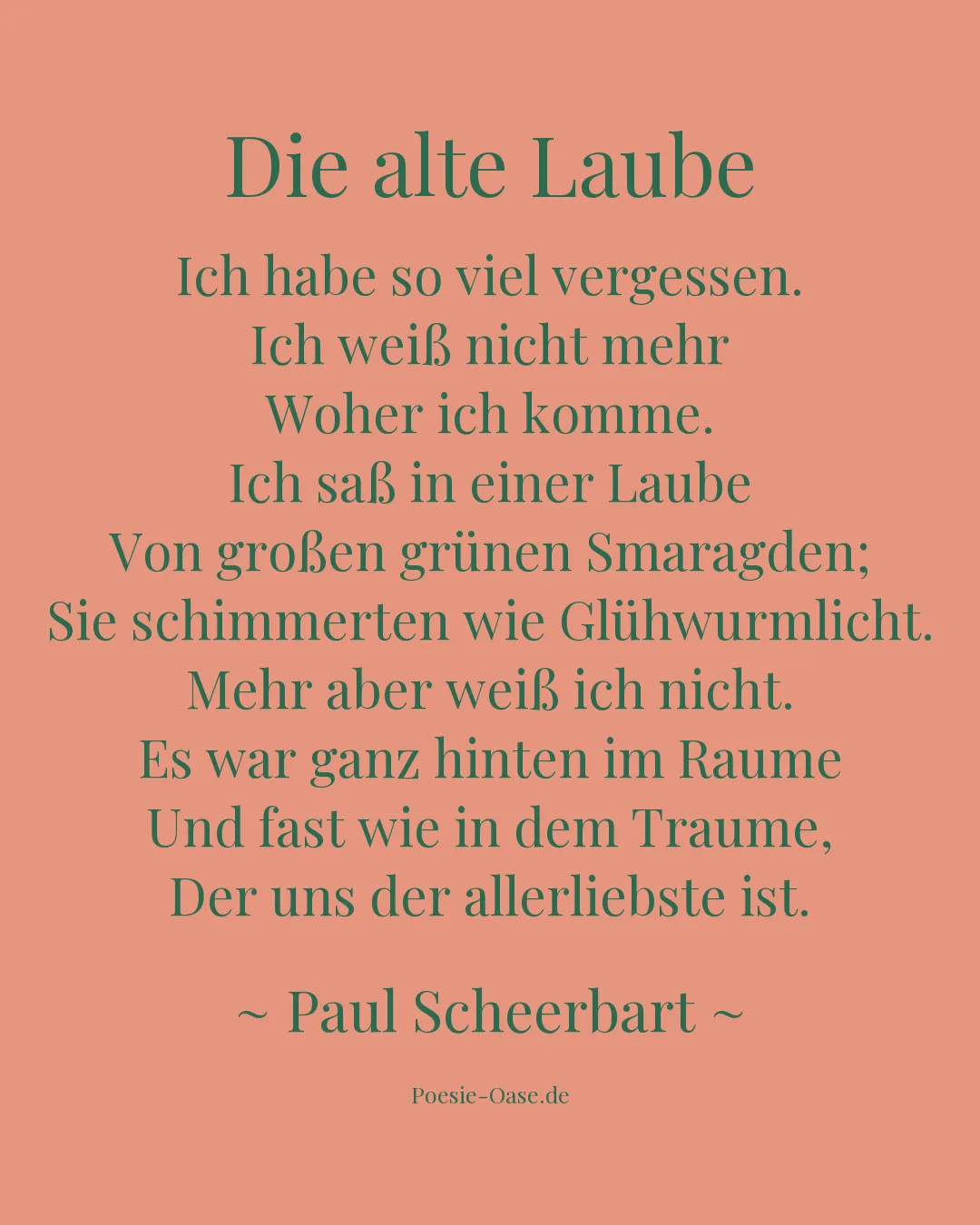 Illustration zu Die alte Laube