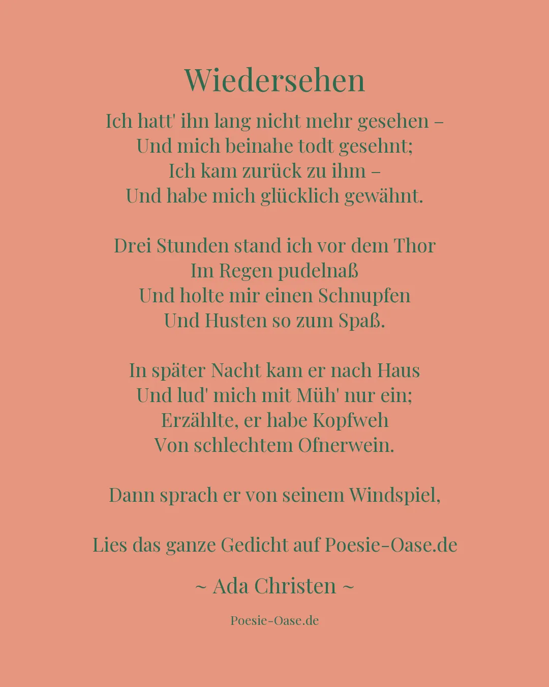 Illustration zu Wiedersehen