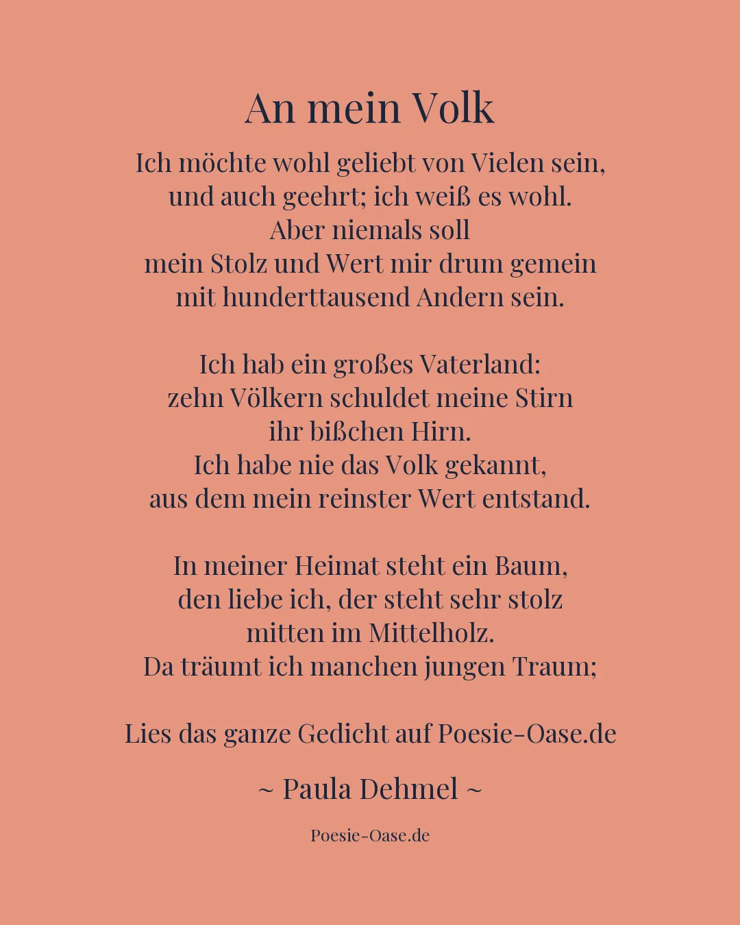 Illustration zu An mein Volk