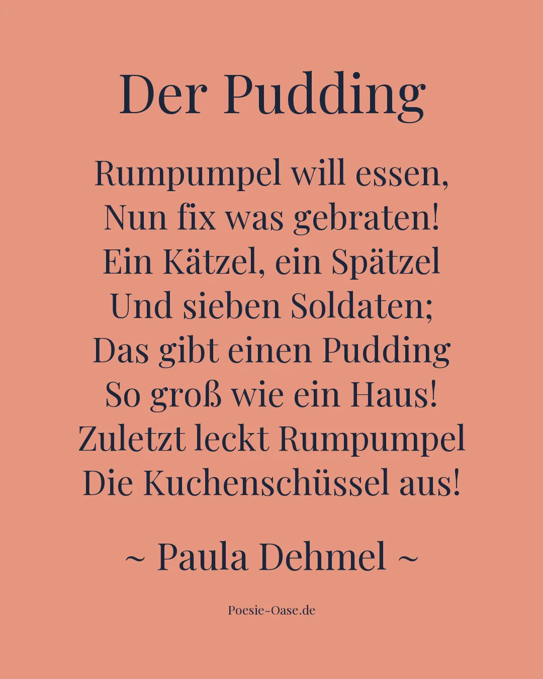Illustration zu Der Pudding