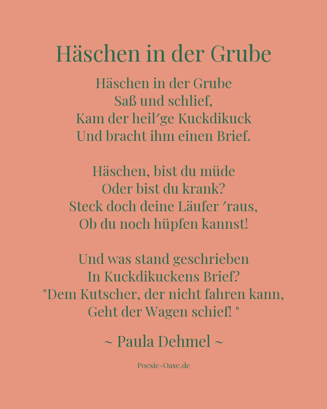 Illustration zu Häschen in der Grube