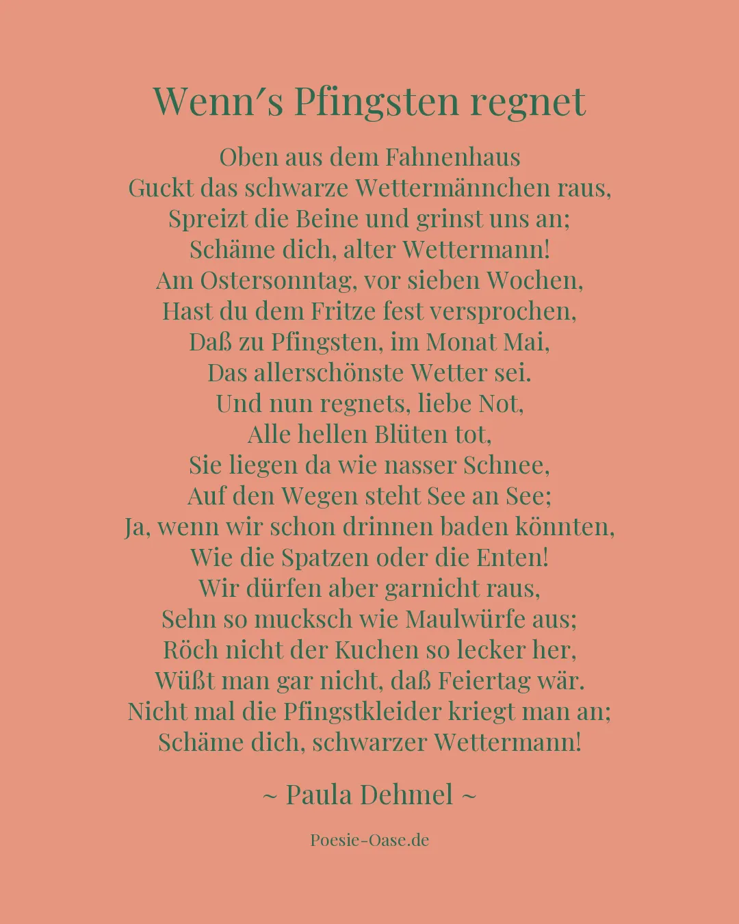Illustration zu Wenn′s Pfingsten regnet