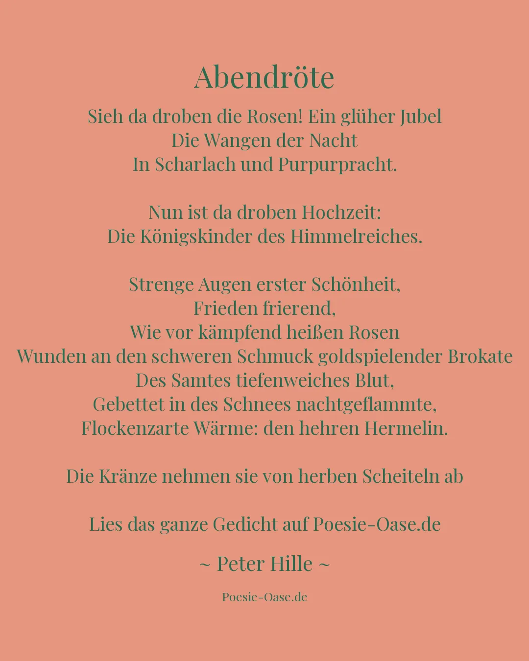 Illustration zu Abendröte