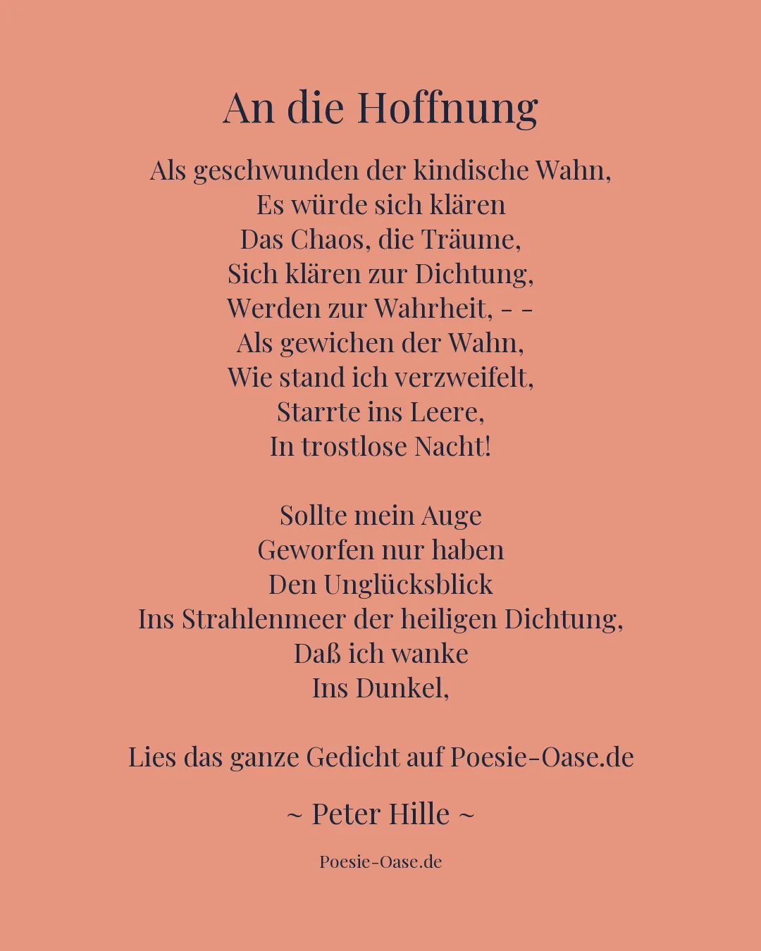 Illustration zu An die Hoffnung