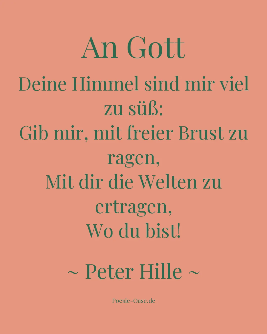 Illustration zu An Gott