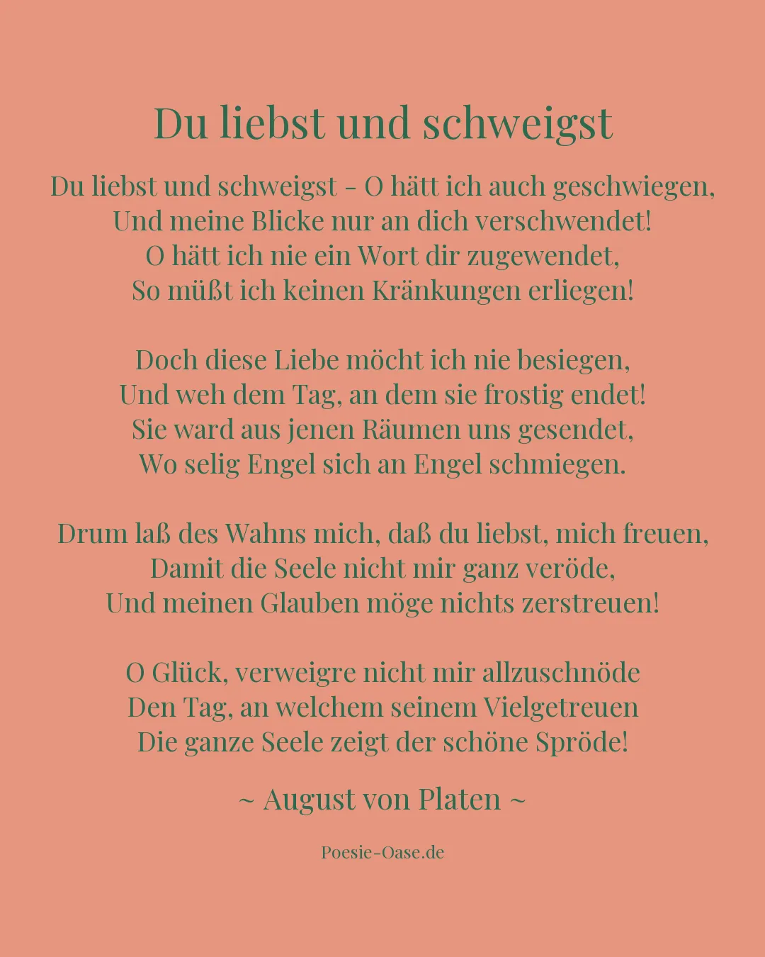 Illustration zu Du liebst und schweigst