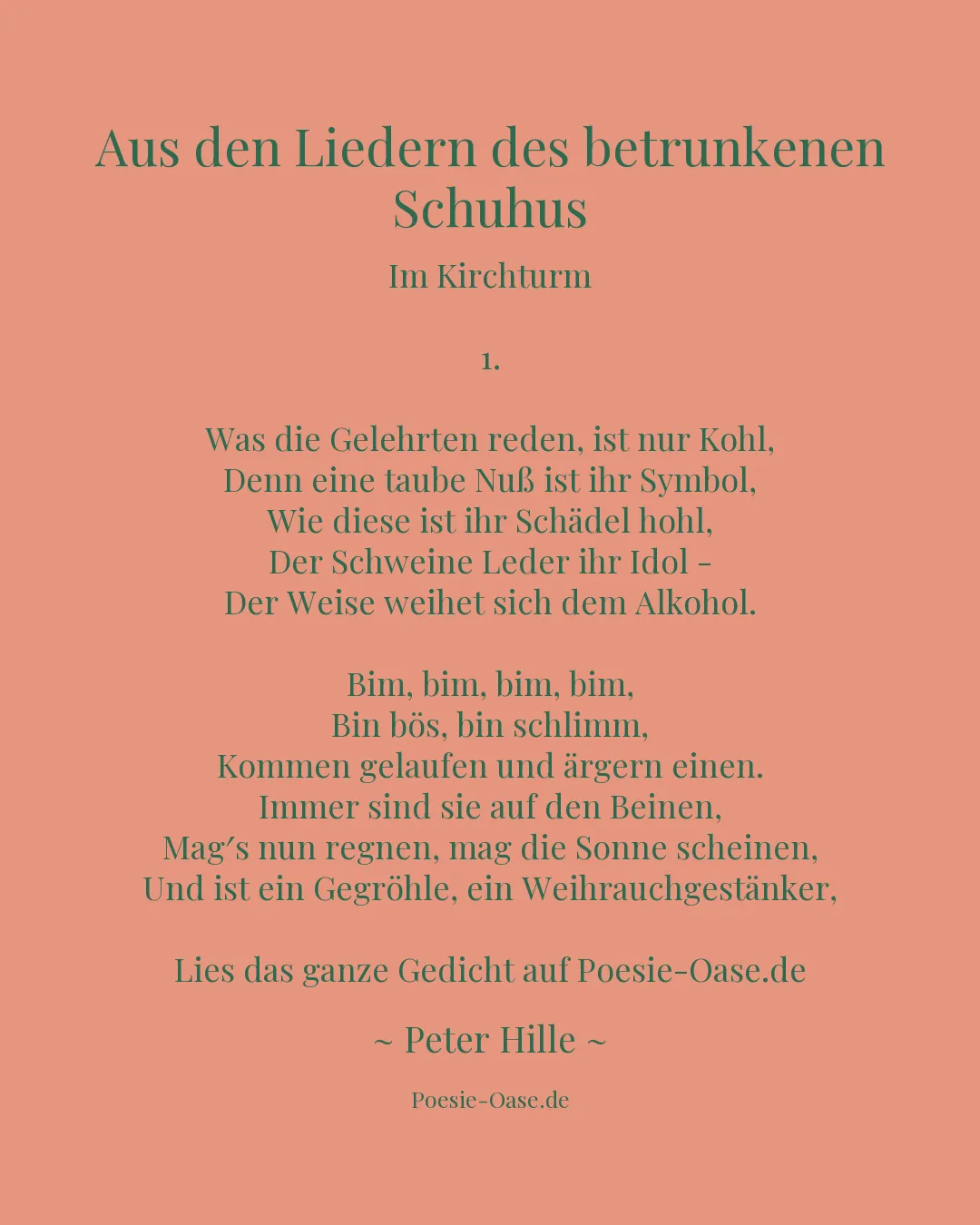 Illustration zu Aus den Liedern des betrunkenen Schuhus