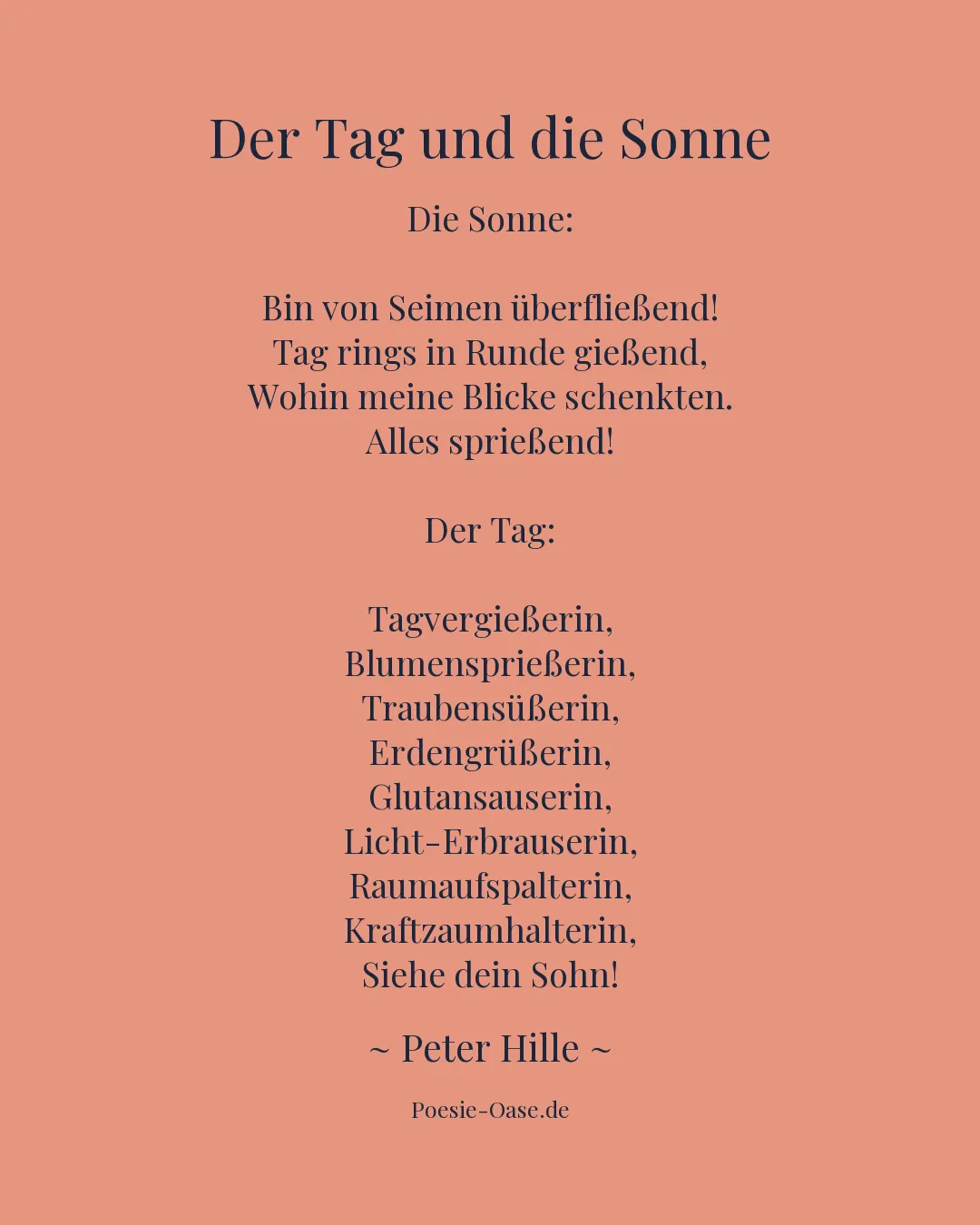 Illustration zu Der Tag und die Sonne