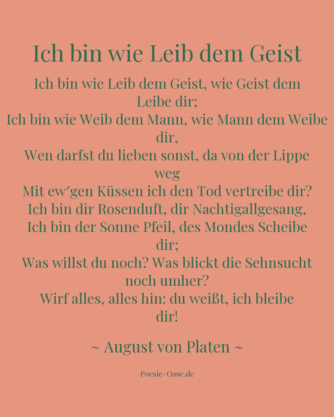 Illustration zu Ich bin wie Leib dem Geist