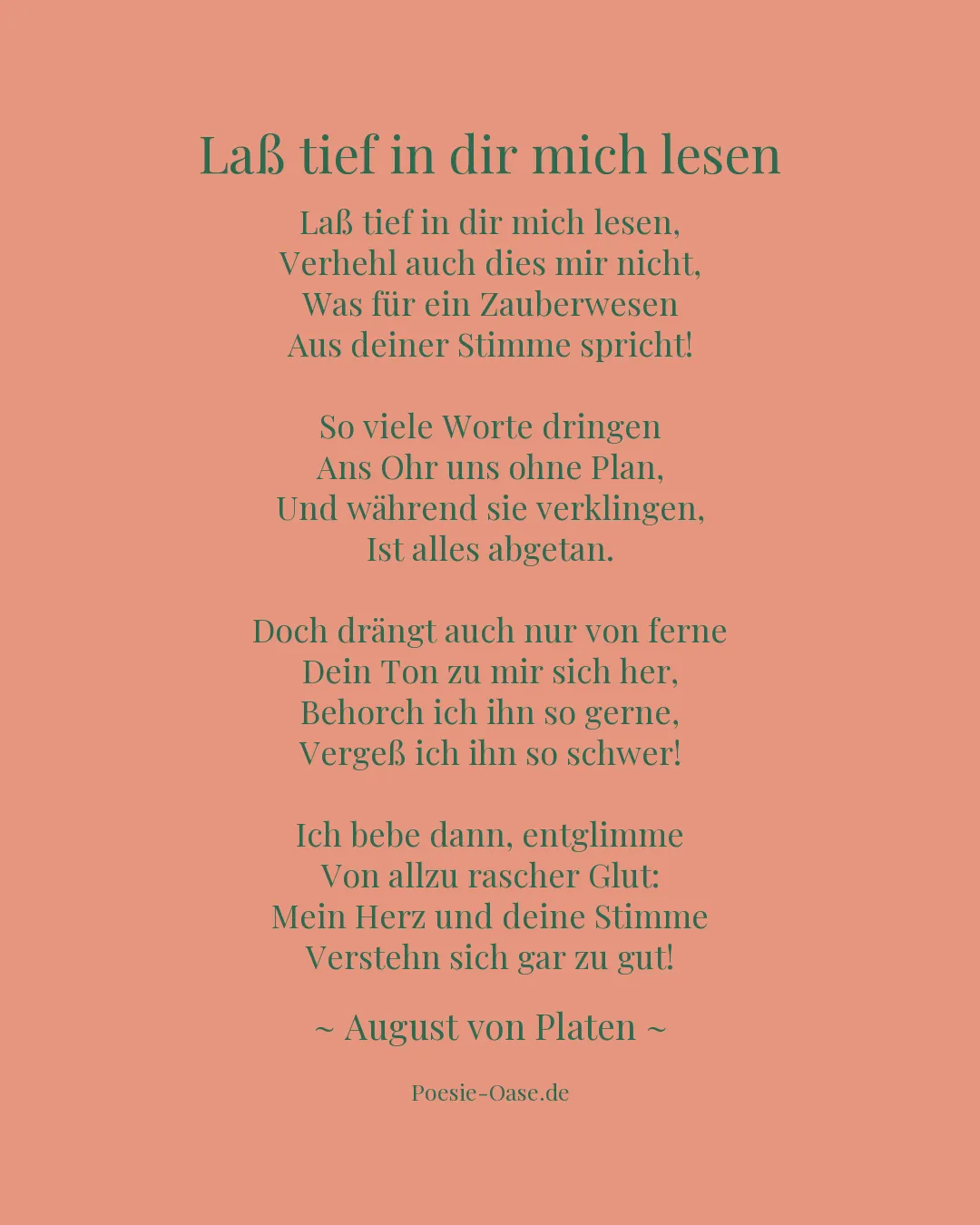 Illustration zu Laß tief in dir mich lesen
