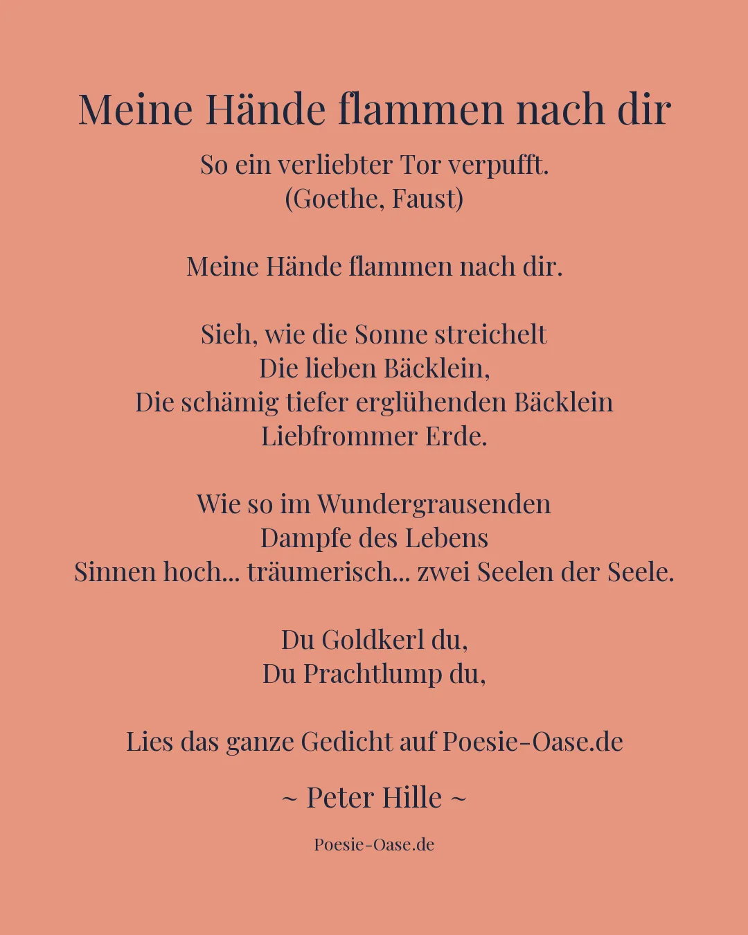 Illustration zu Meine Hände flammen nach dir