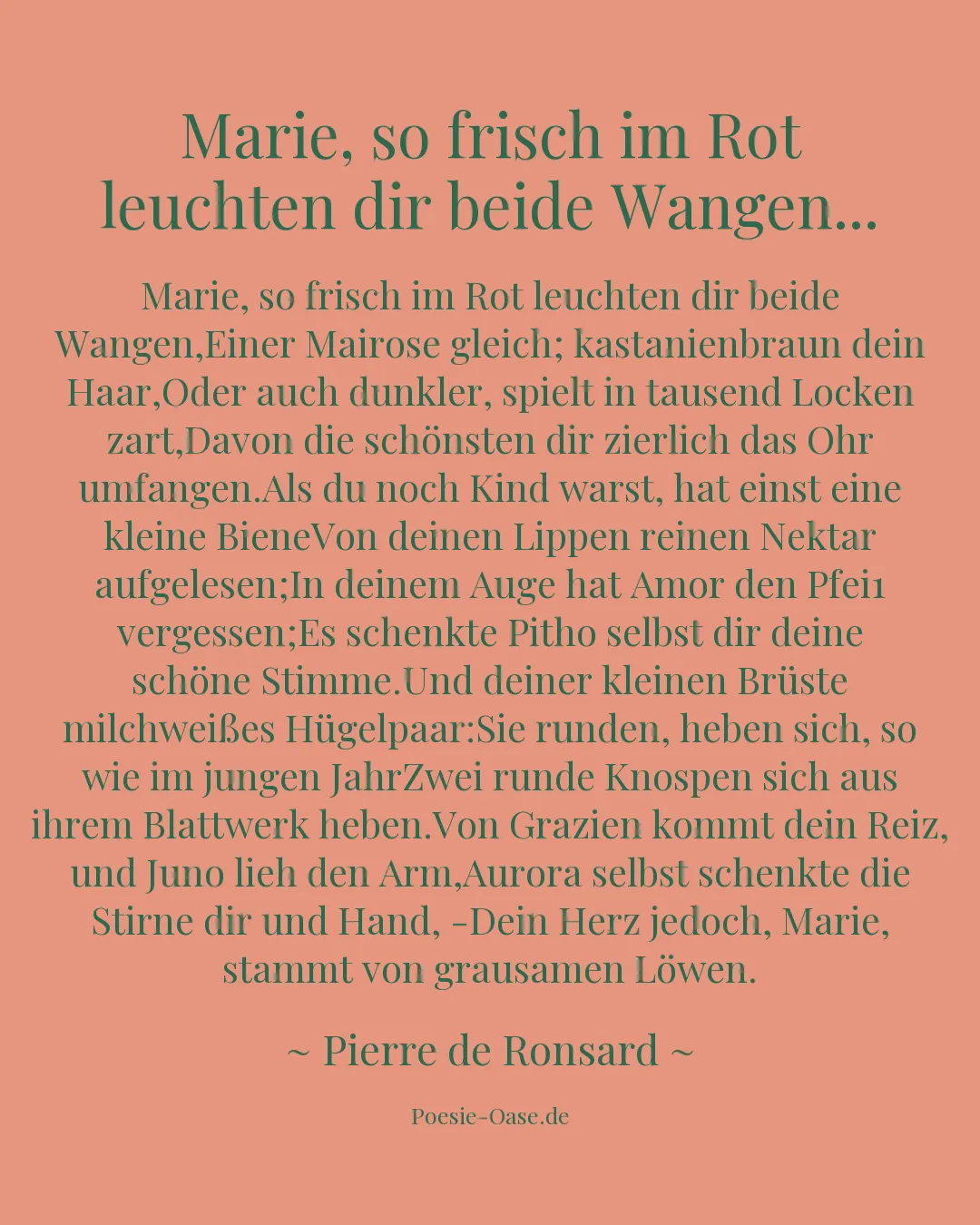 Illustration zu Marie, so frisch im Rot leuchten dir beide Wangen...