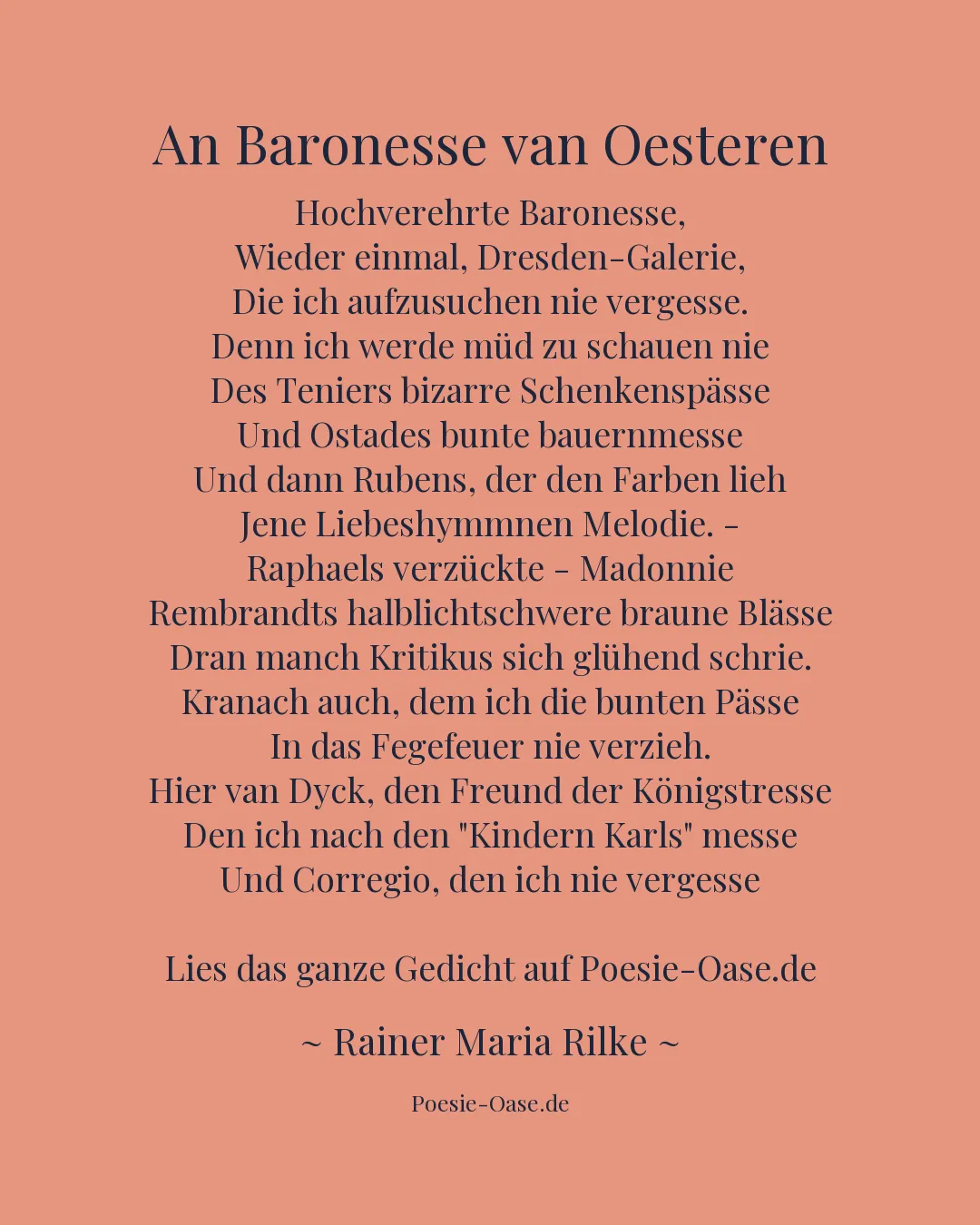 Illustration zu An Baronesse van Oesteren