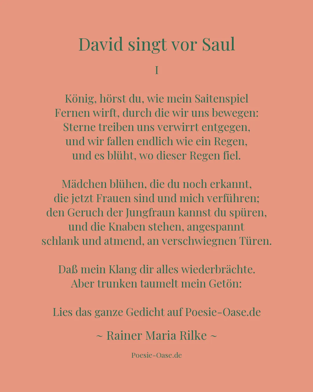Illustration zu David singt vor Saul