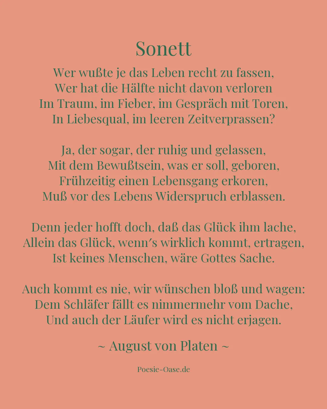 Illustration zu Sonett