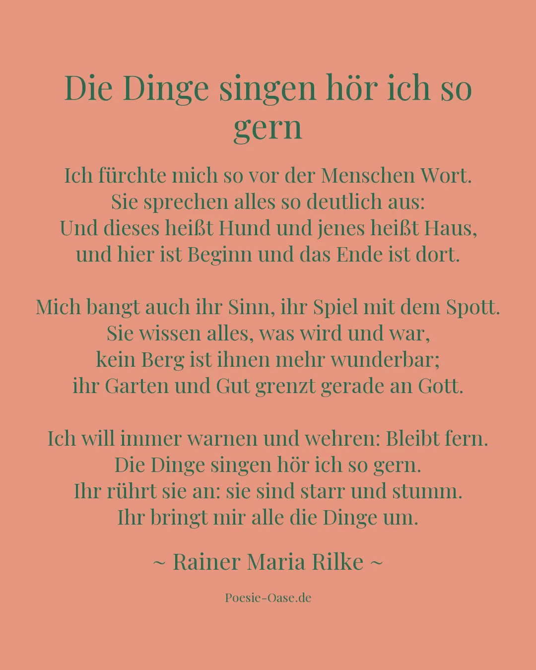 Illustration zu Die Dinge singen hör ich so gern