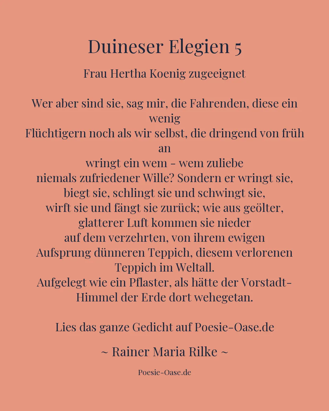 Illustration zu Duineser Elegien 5