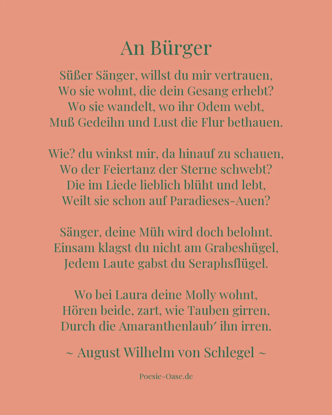 Illustration zu An Bürger