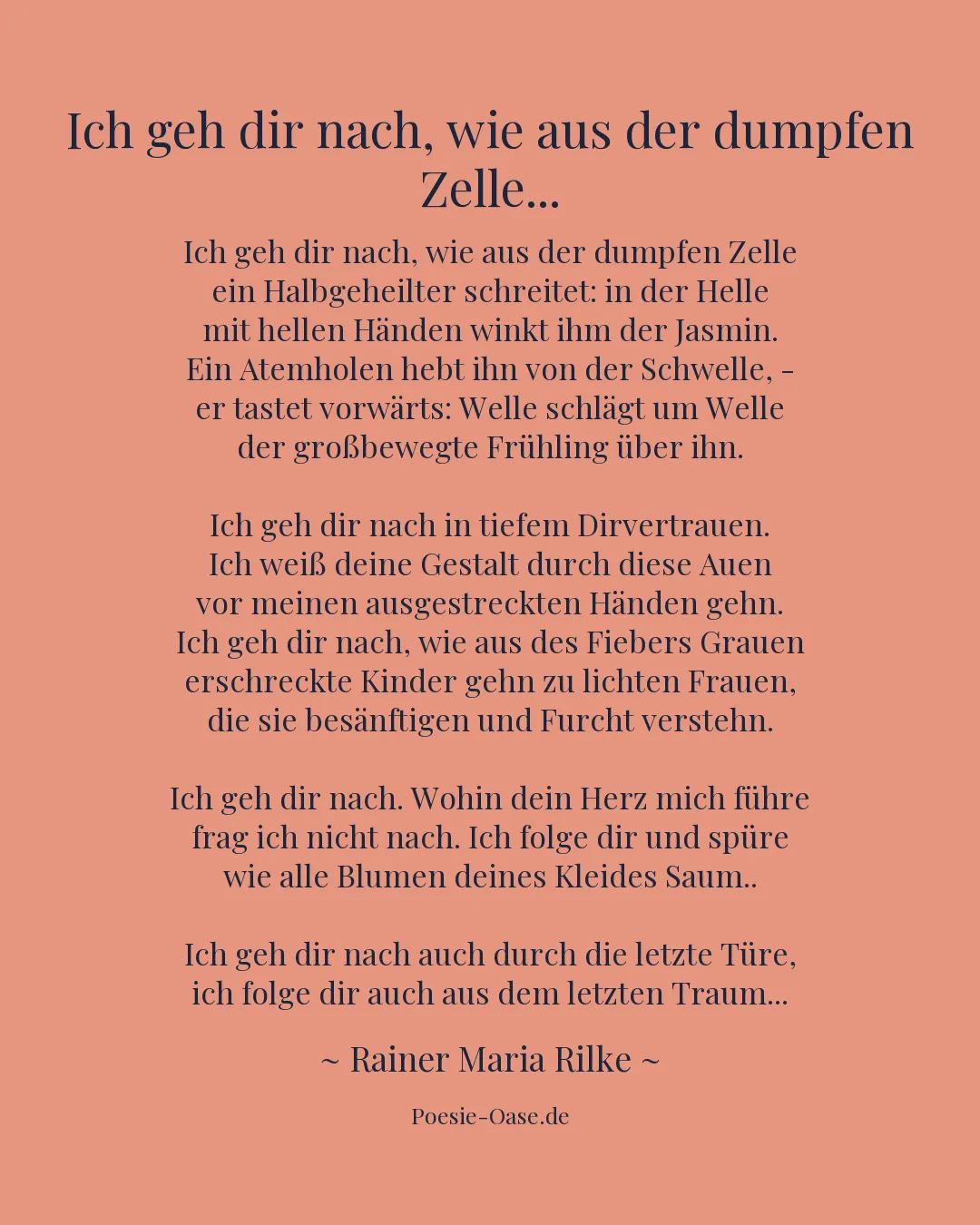 Illustration zu Ich geh dir nach, wie aus der dumpfen Zelle...