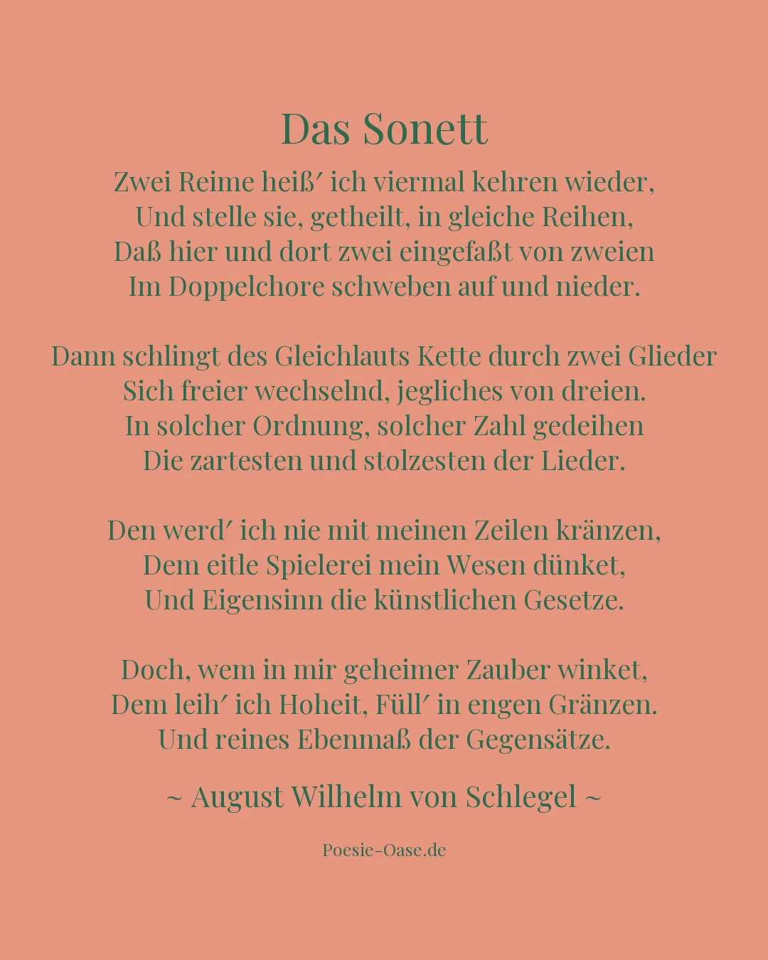 Illustration zu Das Sonett