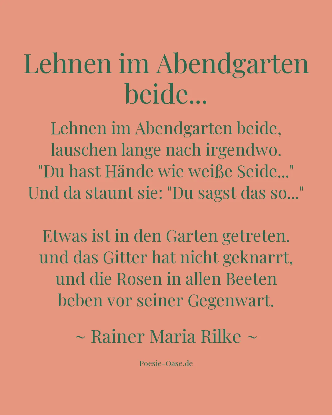 Illustration zu Lehnen im Abendgarten beide...