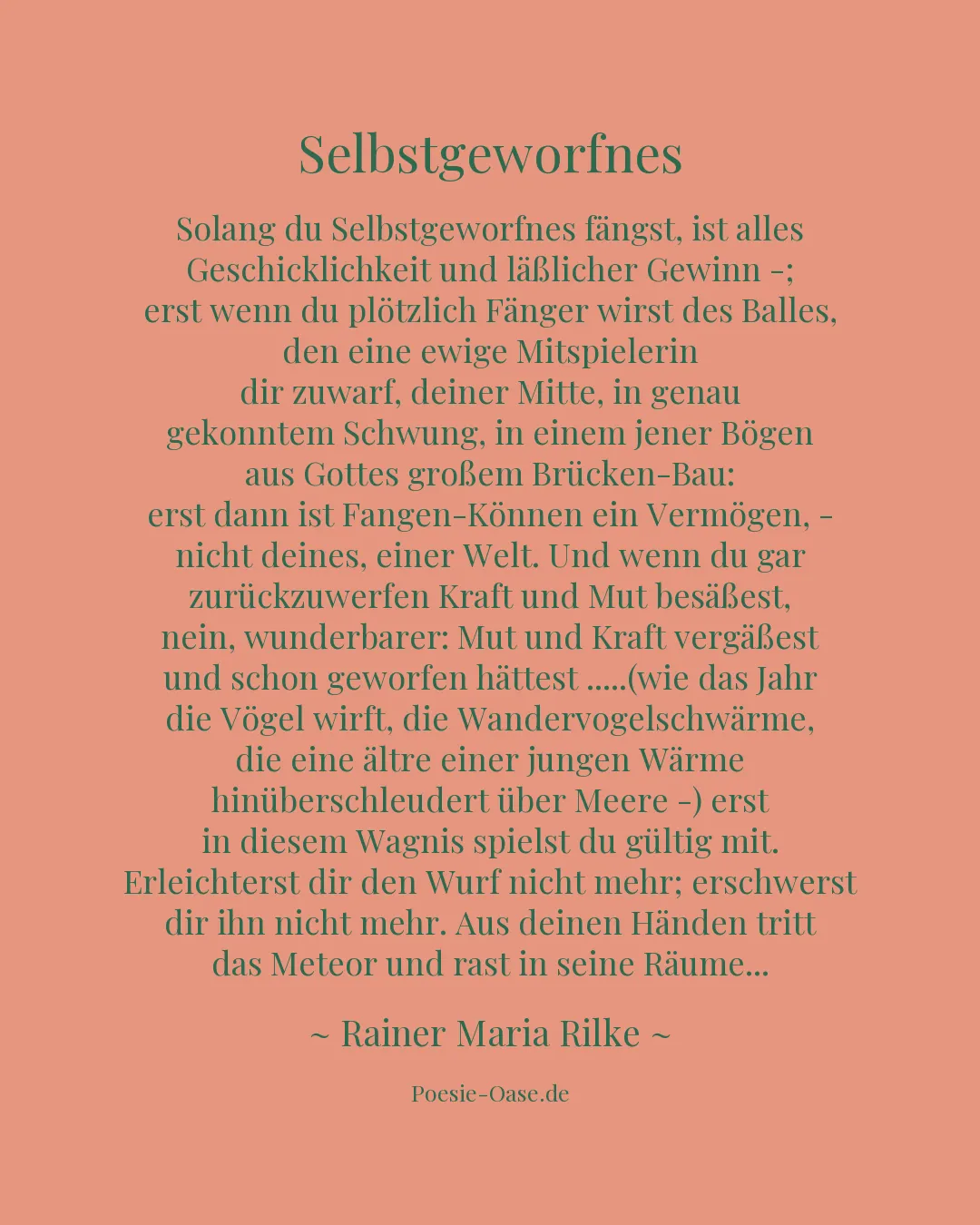 Illustration zu Selbstgeworfnes