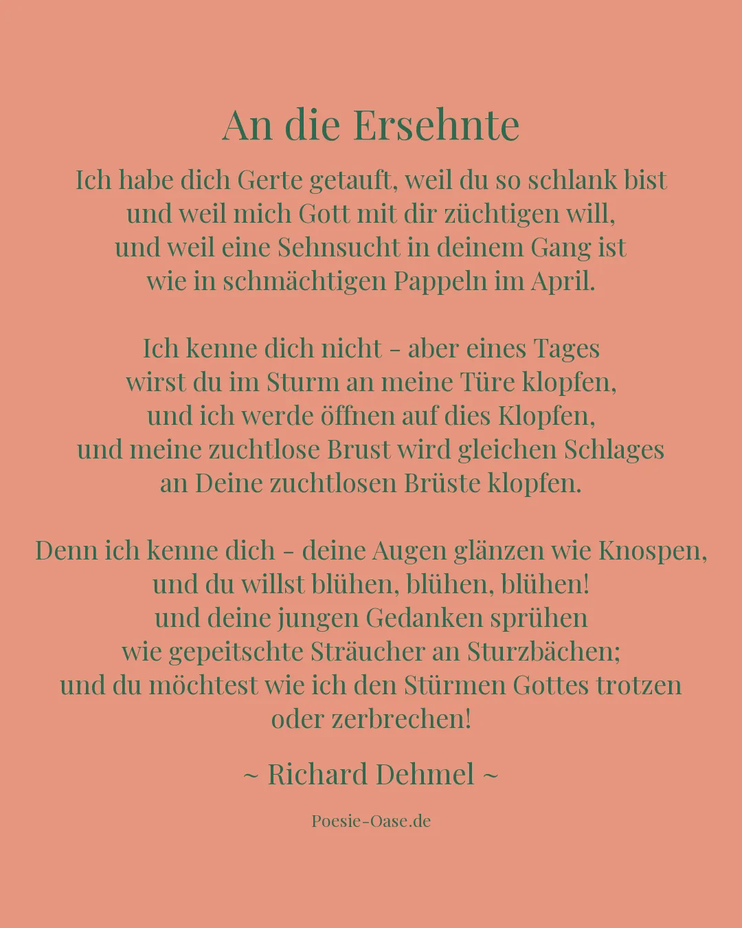 Illustration zu An die Ersehnte