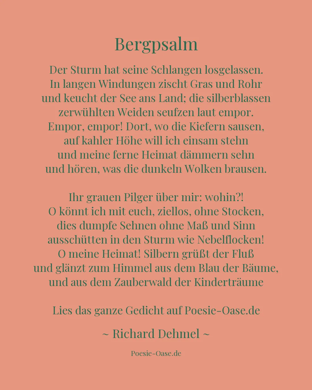 Illustration zu Bergpsalm
