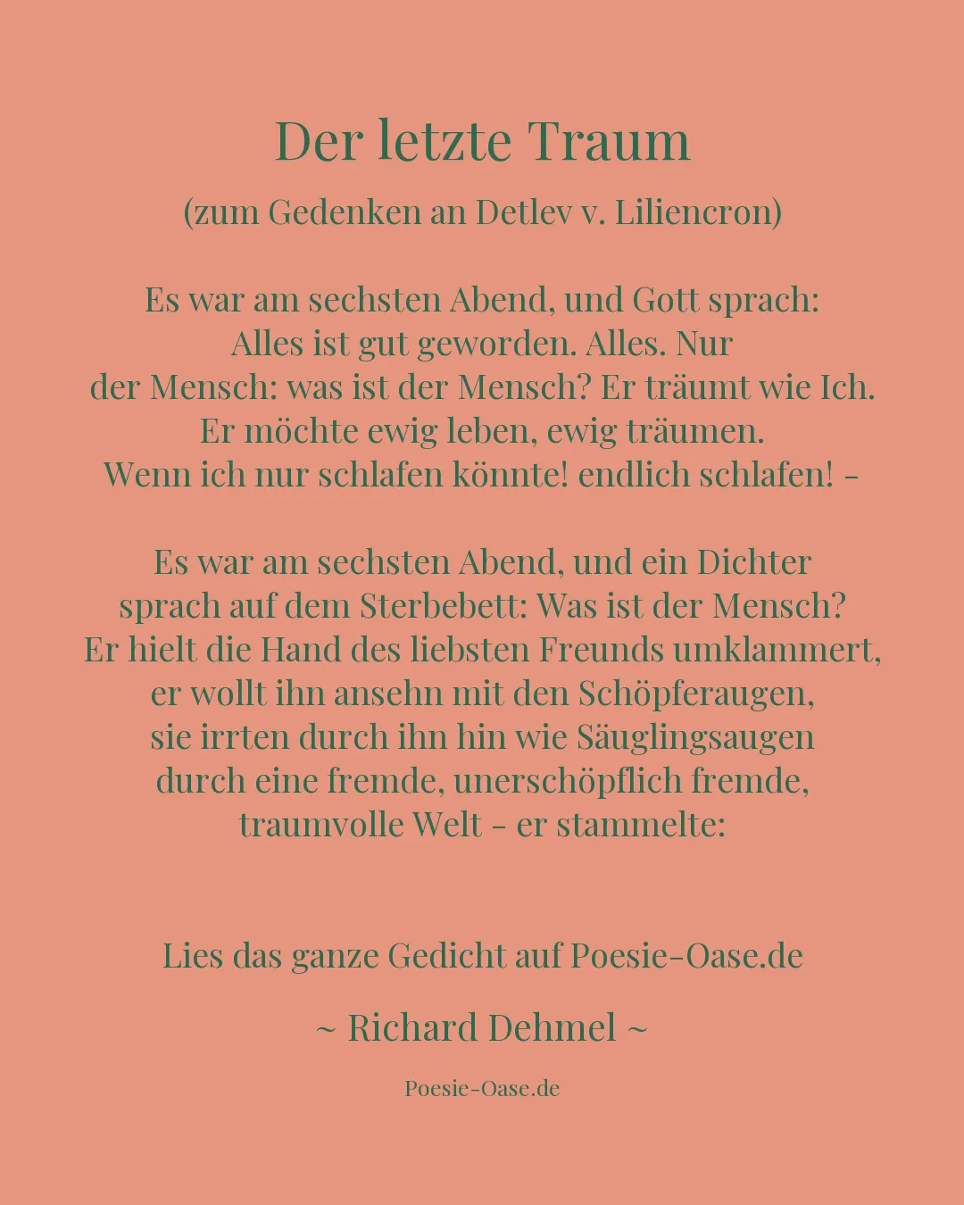 Illustration zu Der letzte Traum