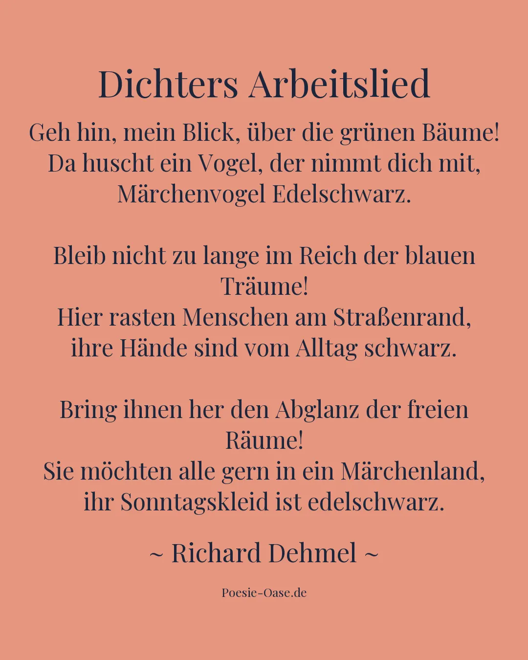 Illustration zu Dichters Arbeitslied