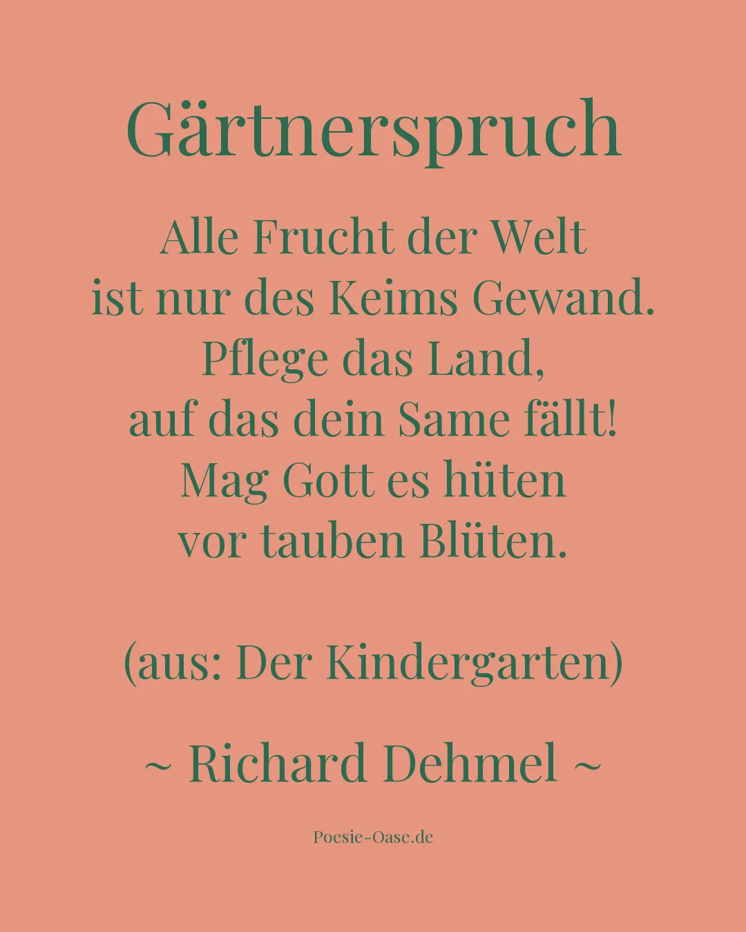 Illustration zu Gärtnerspruch