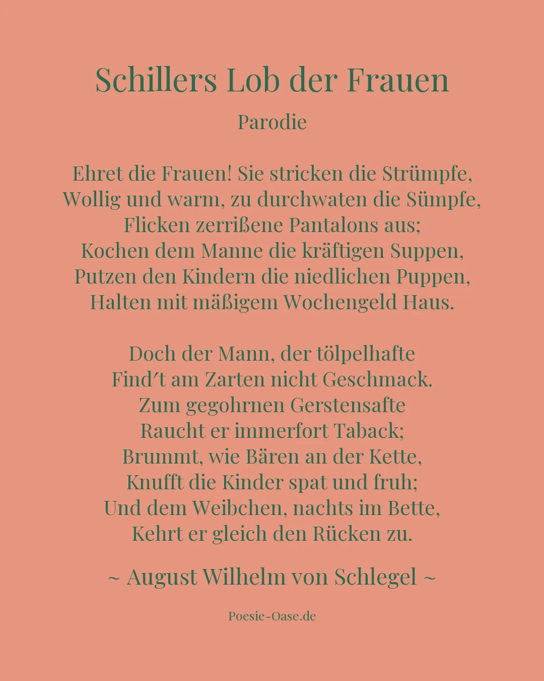 Illustration zu Schillers Lob der Frauen