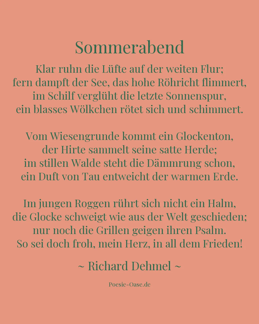 Illustration zu Sommerabend