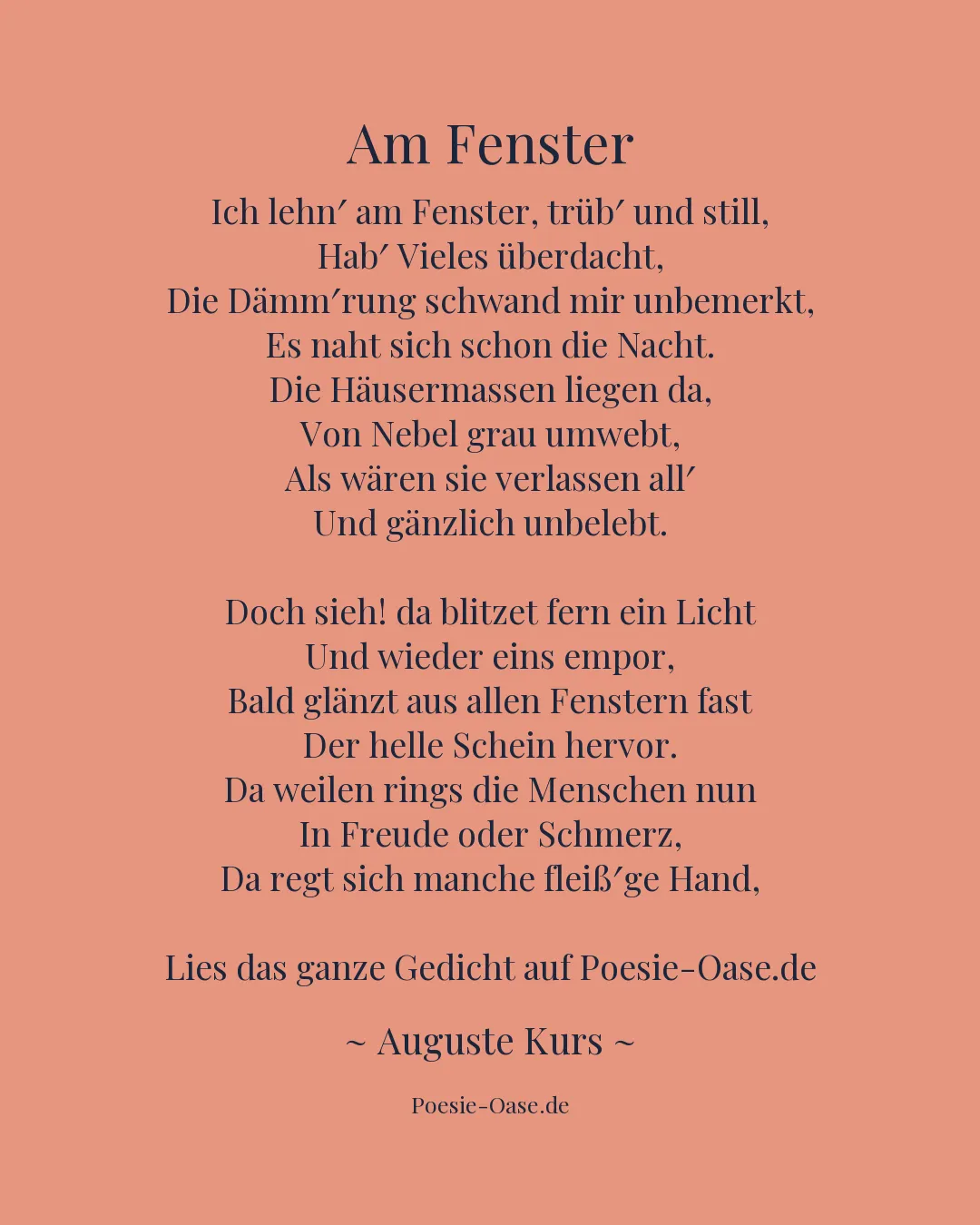 Illustration zu Am Fenster