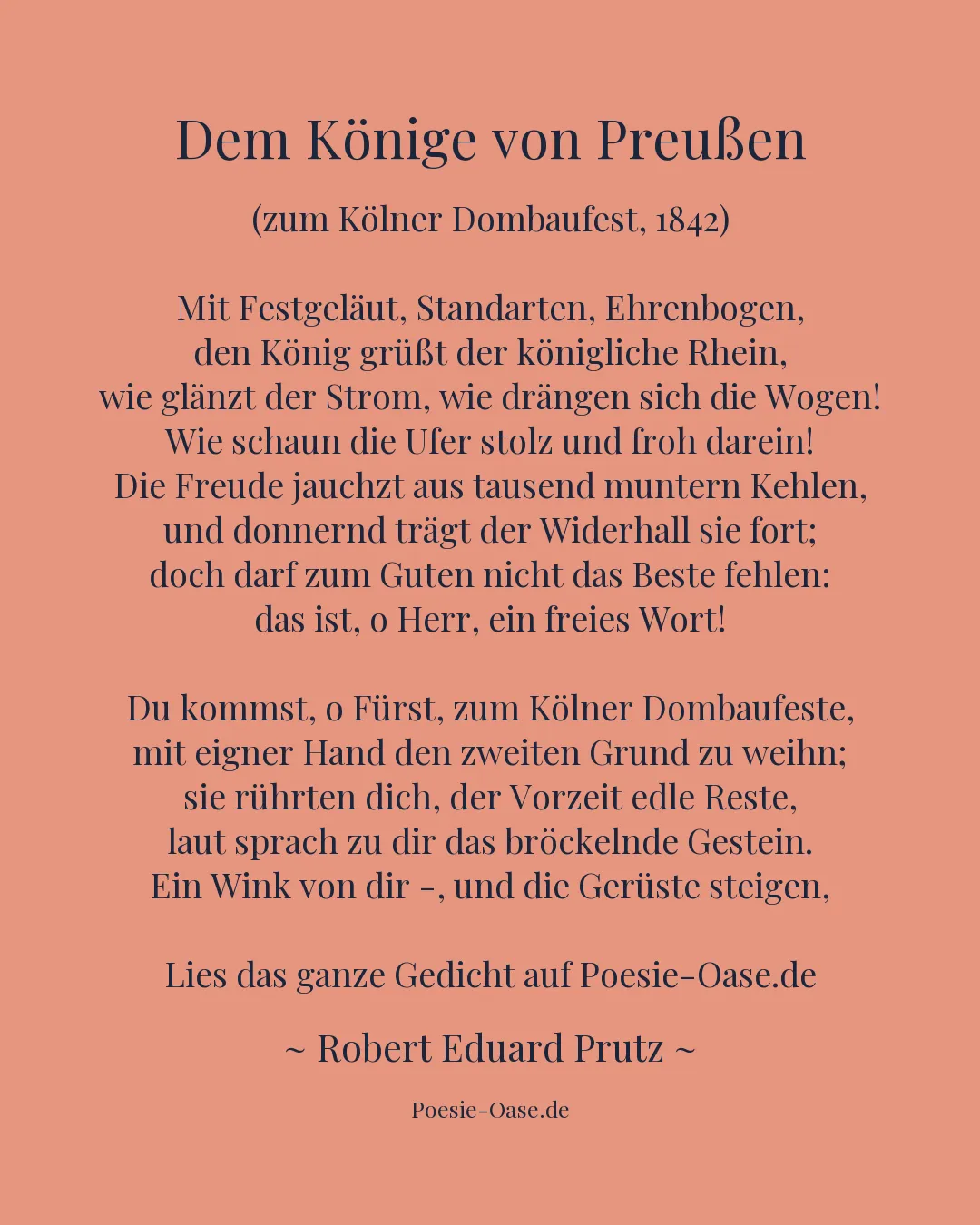 Illustration zu Dem Könige von Preußen