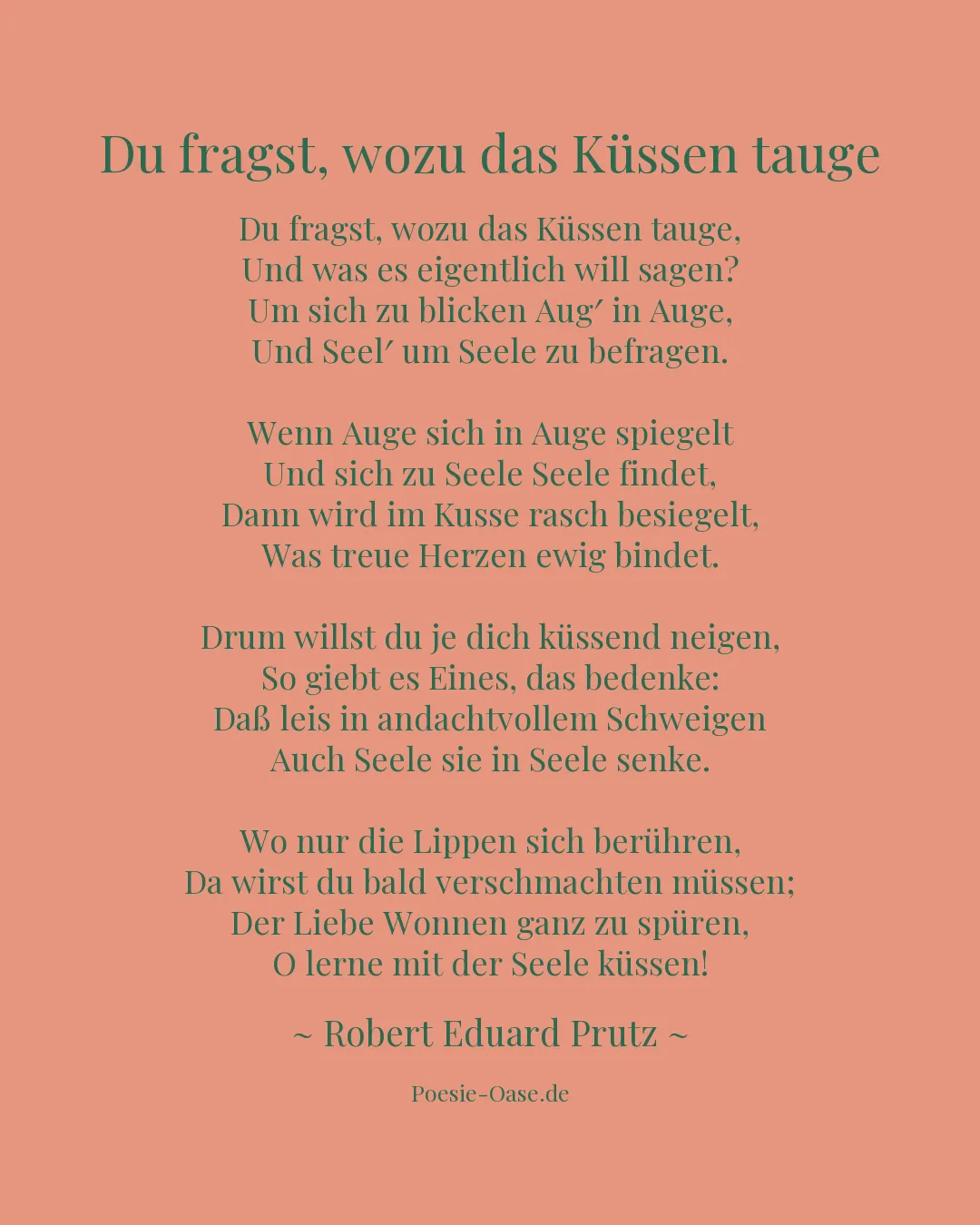 Illustration zu Du fragst, wozu das Küssen tauge