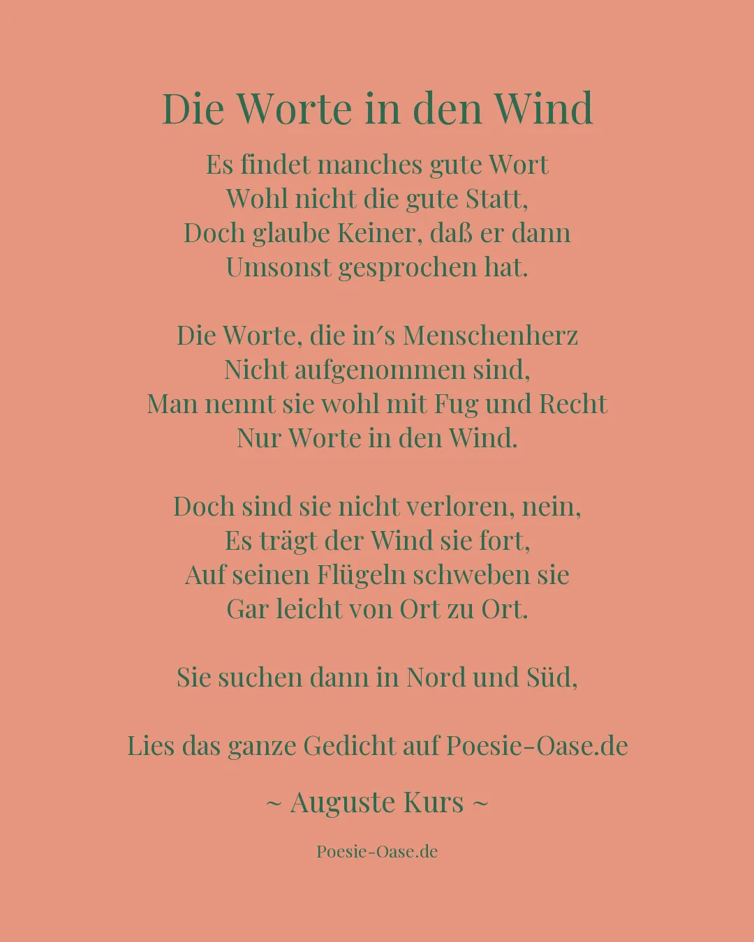 Illustration zu Die Worte in den Wind